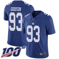 Limited Youth B.J. Goodson Royal Blue Home Jersey - #93 Football New York Giants 100th Season Vapor Untouchable