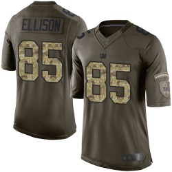 Elite Men's Rhett Ellison Green Jersey - #85 Football New York Giants Salute to Service