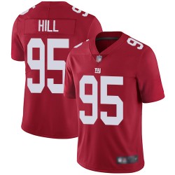 Limited Youth B.J. Hill Red Jersey - #95 Football New York Giants Inverted Legend