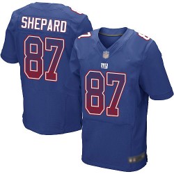 Elite Men's Sterling Shepard Royal Blue Home Jersey - #87 Football New York Giants Drift Fashion
