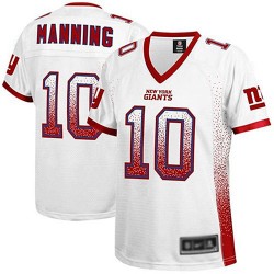 Elite Women's Eli Manning White Jersey - #10 Football New York Giants Drift Fashion
