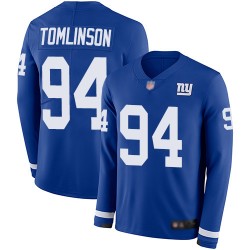 Limited Youth Dalvin Tomlinson Royal Blue Jersey - #94 Football New York Giants Therma Long Sleeve