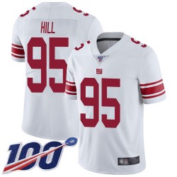 Limited Youth B.J. Hill White Road Jersey - #95 Football New York Giants 100th Season Vapor Untouchable