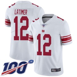 Limited Youth Cody Latimer White Road Jersey - #12 Football New York Giants 100th Season Vapor Untouchable