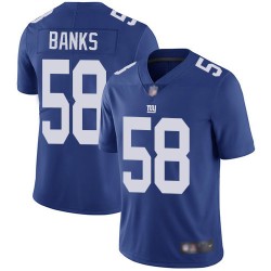 Limited Youth Carl Banks Royal Blue Home Jersey - #58 Football New York Giants Vapor Untouchable