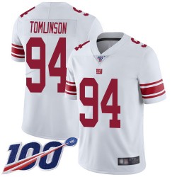 Limited Youth Dalvin Tomlinson White Road Jersey - #94 Football New York Giants 100th Season Vapor Untouchable