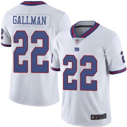Elite Men's Wayne Gallman White Jersey - #22 Football New York Giants Rush Vapor Untouchable