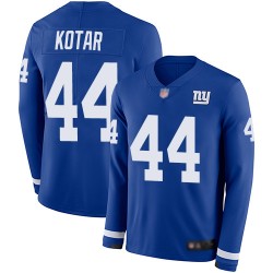 Limited Youth Doug Kotar Royal Blue Jersey - #44 Football New York Giants Therma Long Sleeve