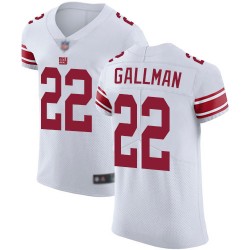 Elite Men's Wayne Gallman White Road Jersey - #22 Football New York Giants Vapor Untouchable