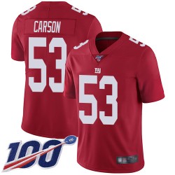 Limited Youth Harry Carson Red Jersey - #53 Football New York Giants 100th Season Inverted Legend