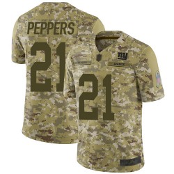 Limited Youth Jabrill Peppers Camo Jersey - #21 Football New York Giants 2018 Salute to Service