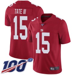 Limited Youth Golden Tate III Red Jersey - #15 Football New York Giants 100th Season Inverted Legend