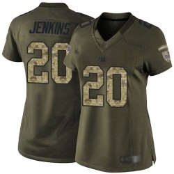 Elite Women's Janoris Jenkins Green Jersey - #20 Football New York Giants Salute to Service