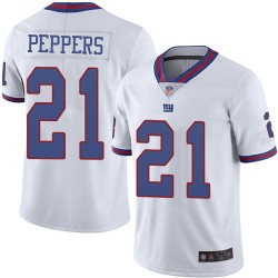 Limited Youth Jabrill Peppers White Jersey - #21 Football New York Giants Rush Vapor Untouchable