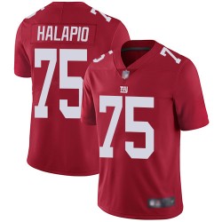 Limited Youth Jon Halapio Red Jersey - #75 Football New York Giants Inverted Legend