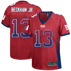 Elite Women's Odell Beckham Jr Red Jersey - #13 Football New York Giants Drift Fashion