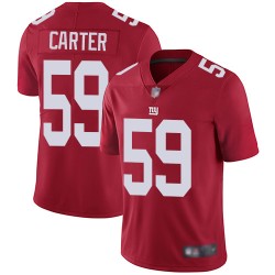 Limited Youth Lorenzo Carter Red Jersey - #59 Football New York Giants Inverted Legend