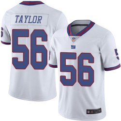 Limited Youth Lawrence Taylor White Jersey - #56 Football New York Giants Rush Vapor Untouchable