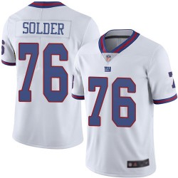 Limited Youth Nate Solder White Jersey - #76 Football New York Giants Rush Vapor Untouchable