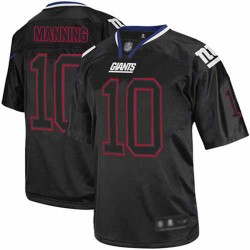 Elite Youth Eli Manning Lights Out Black Jersey - #10 Football New York Giants