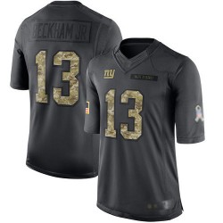 Limited Youth Odell Beckham Jr Black Jersey - #13 Football New York Giants 2016 Salute to Service