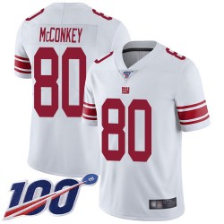 Limited Youth Phil McConkey White Road Jersey - #80 Football New York Giants 100th Season Vapor Untouchable