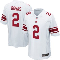 Game Men's Aldrick Rosas White Road Jersey - #2 Football New York Giants