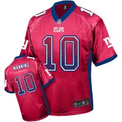 Elite Youth Eli Manning Red Jersey - #10 Football New York Giants Drift Fashion