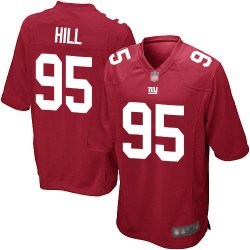 Game Men's B.J. Hill Red Alternate Jersey - #95 Football New York Giants