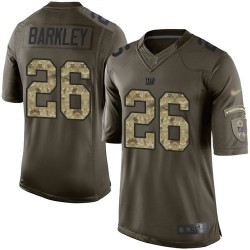 Limited Youth Saquon Barkley Green Jersey - #26 Football New York Giants Salute to Service