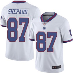Limited Youth Sterling Shepard White Jersey - #87 Football New York Giants Rush Vapor Untouchable