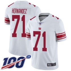 Limited Youth Will Hernandez White Road Jersey - #71 Football New York Giants 100th Season Vapor Untouchable
