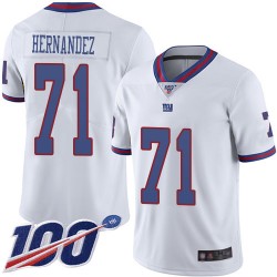 Limited Youth Will Hernandez White Jersey - #71 Football New York Giants 100th Season Rush Vapor Untouchable