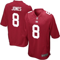 Game Men's Daniel Jones Red Alternate Jersey - #8 Football New York Giants
