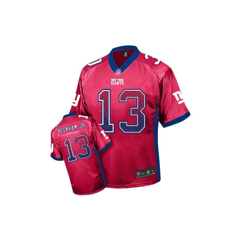 Elite Youth Odell Beckham Jr Red Jersey - #13 Football New York Giants  Drift Fashion Size S(10-12)