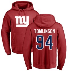 Dalvin Tomlinson Red Name & Number Logo - #94 Football New York Giants Pullover Hoodie