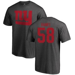 Carl Banks Ash One Color - #58 Football New York Giants T-Shirt