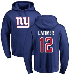 Cody Latimer Royal Blue Name & Number Logo - #12 Football New York Giants Pullover Hoodie