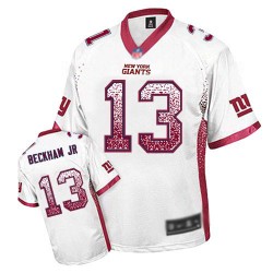 Elite Youth Odell Beckham Jr White Jersey - #13 Football New York Giants Drift Fashion