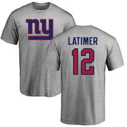 Cody Latimer Ash Name & Number Logo - #12 Football New York Giants T-Shirt