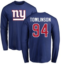 Dalvin Tomlinson Royal Blue Name & Number Logo - #94 Football New York Giants Long Sleeve T-Shirt