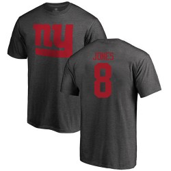 Daniel Jones Ash One Color - #8 Football New York Giants T-Shirt