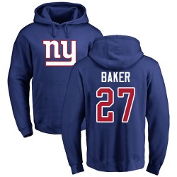 Deandre Baker Royal Blue Name & Number Logo - #27 Football New York Giants Pullover Hoodie