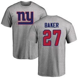 Deandre Baker Ash Name & Number Logo - #27 Football New York Giants T-Shirt