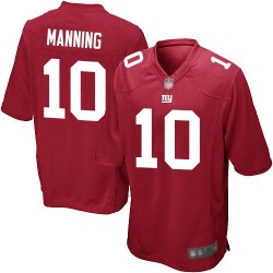 Game Men's Eli Manning Red Alternate Jersey - #10 Football New York Giants