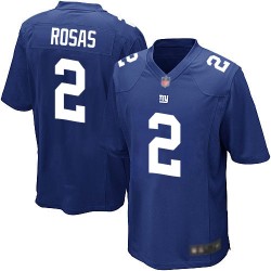 Game Men's Aldrick Rosas Royal Blue Home Jersey - #2 Football New York Giants