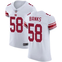 Elite Men's Carl Banks White Road Jersey - #58 Football New York Giants Vapor Untouchable