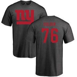 Nate Solder Ash One Color - #76 Football New York Giants T-Shirt