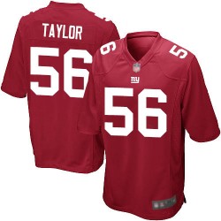 Game Men's Lawrence Taylor Red Alternate Jersey - #56 Football New York Giants