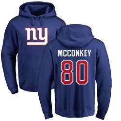 Phil McConkey Royal Blue Name & Number Logo - #80 Football New York Giants Pullover Hoodie